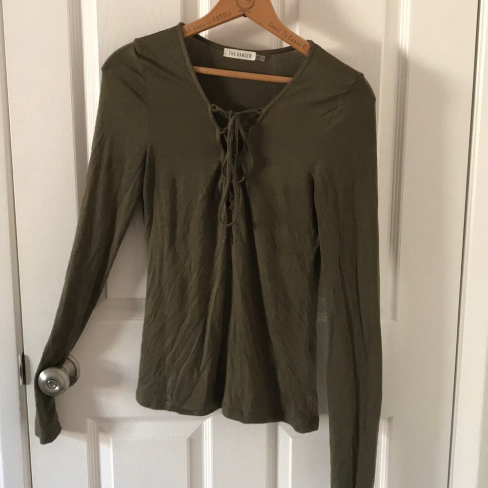 long sleeve olive colored shirt!